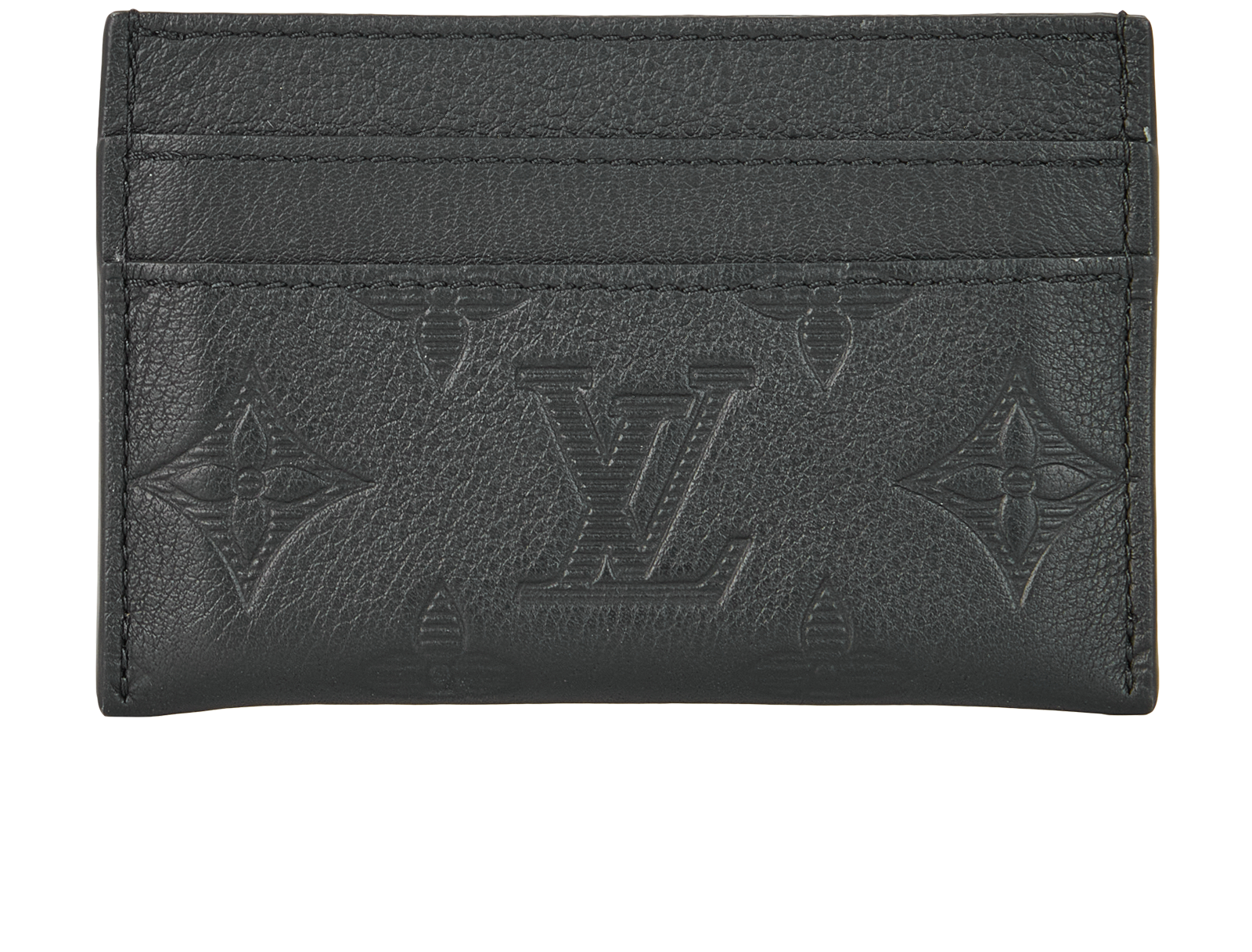 Louis Vuitton Double Card Holder, &pound;240, Accessories, Black, Leather, Back view
